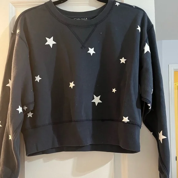 Abercrombie & Fitch Stars Cropped Sweatshirt - Picture 1 of 3